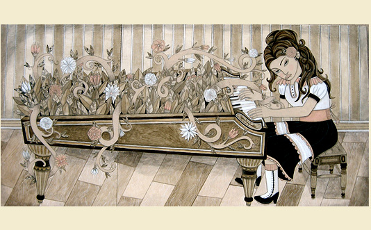 Evan B Harris, poet-painter of the piano